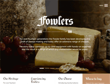 Tablet Screenshot of fowlerscheesemakers.co.uk